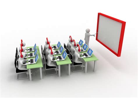 Premium Photo 3d Man In Classroom