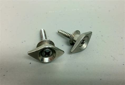 Gibson Diamond Strap Buttons 1970s 1980s Nickel Vintage Reverb