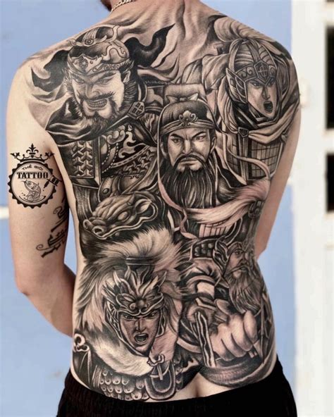 Hình Xăm Ngũ Hổ Tướng Đẹp Tattoo Ngũ Tướng Ở Lưng Chia sẽ kiến thức