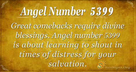 Angel Number 5399 Meaning Great Comeback Sunsignsorg