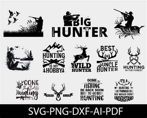 Hunting Svg Bundle Hunter Svg Hunting Season Svg Hunter Svg Digital