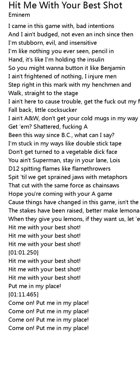 The Best 17 My Shot Lyrics - mycologylupics