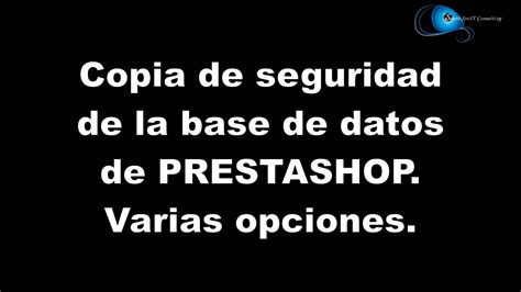 Cómo hacer una copia de seguridad de la base de datos de Prestashop De