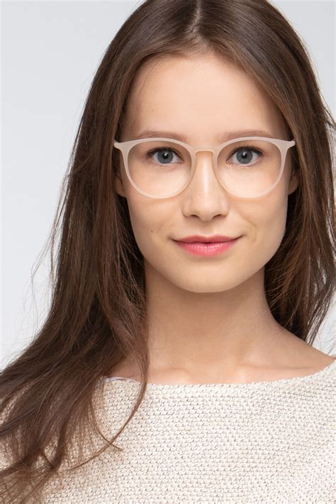 Dialogue Round Matte Clear Full Rim Eyeglasses Eyebuydirect Canada