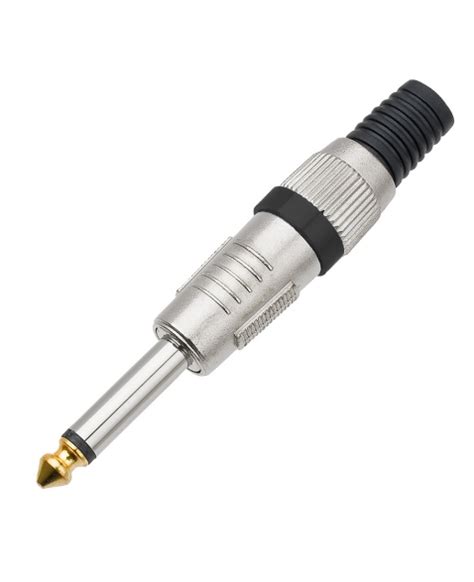 PLUG P10 MONO PROFISSIONAL PONTA GOLD PRETO TZPG13 AS COMPONENTES