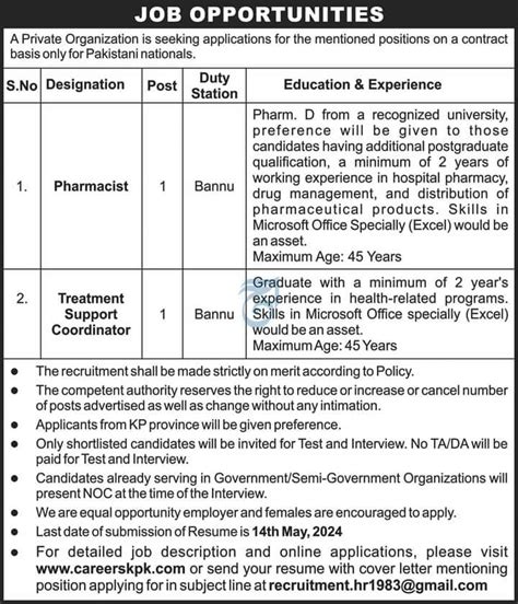 Private Organization Peshawar Jobs