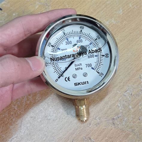 Pressure Gauge Skon Stainless Inchi Mpa Bar Lazada