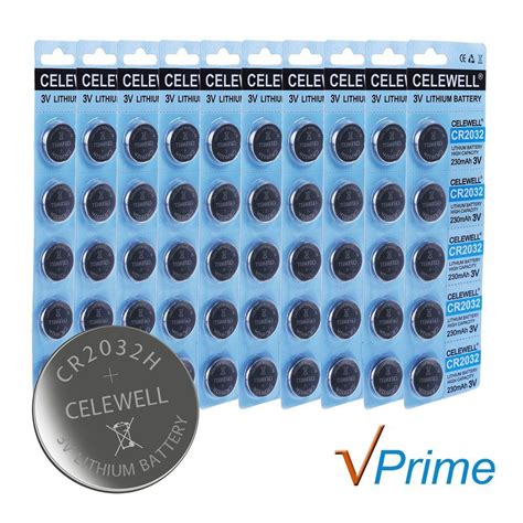 CELEWELL 10 Pack CR2032 Battery CR2032H 230mAh 3 Volt Lithium Battery