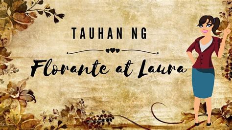 Mga Tauhan Ng Florante At Laura Youtube