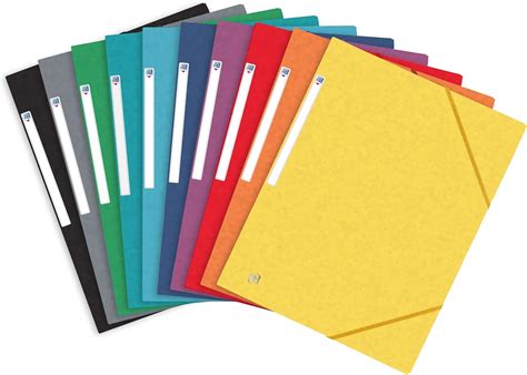 Oxford Document Wallets A4 Assorted Colours Pack Of 10 Office