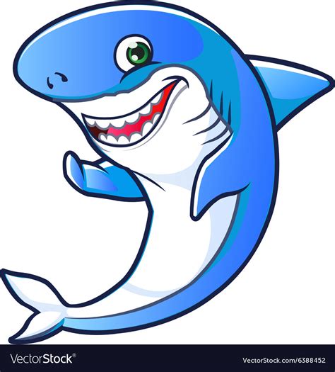 Shark cartoon Royalty Free Vector Image - VectorStock