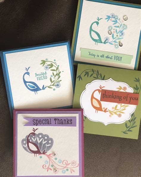 Stampin Up Beautiful Peacock Cards Stampin Up Flourish