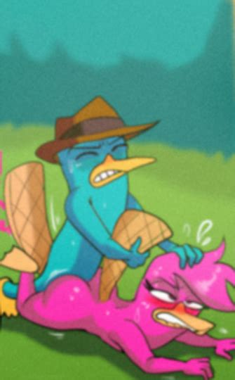 Rule 34 Anthro Ass Beak Blush Closed Eyes Disney Female Grass Hat Male Mammal Perry The