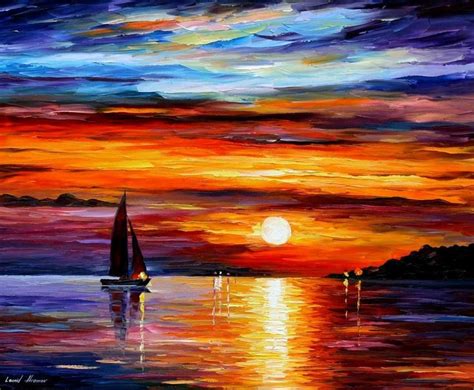 QUIET SUNSET Pintura Al Oleo De Leonid Afremov Https Afremov Es