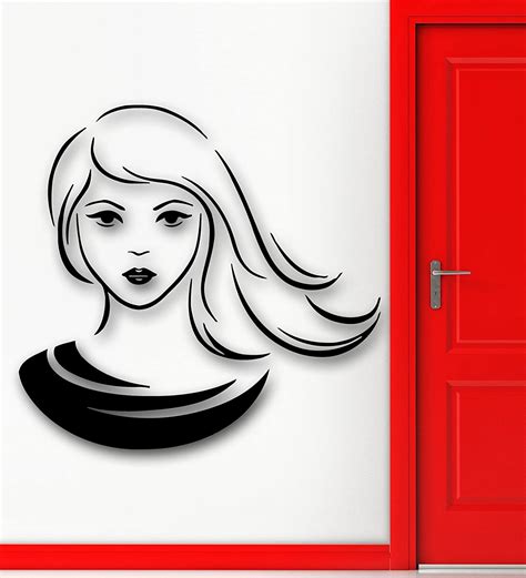 Wall Stickers Vinyl Decal Sexy Girl Beauty Hairstyle Barbershop Ig1710 Tools