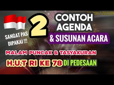 Contoh Susunan Acara Malam Puncak Peringatan Agustus Part Youtube