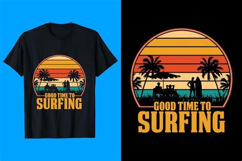 Premium Vector Surfing T Shirt Design