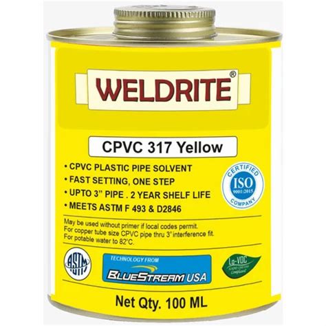 118 ML WELDRITE CPVC YELLOW SOLVENT CEMENT 317 Tin Can At Rs 138 Piece