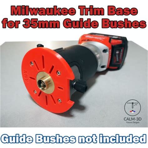 Milwaukee M Compatible Trim Router Base For Mm Brass Guide Bushes