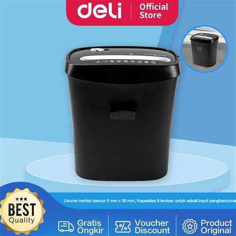 Jual Deli Paper Shredder Mesin Penghancur Kertas Staples Kartu Kredit