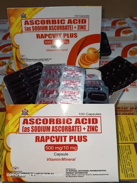 Rapcvit Plus Capsules Ascorbic Acid As Sodium Ascorbate Zinc