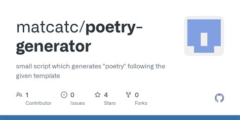 GitHub - matcatc/poetry-generator: small script which generates "poetry ...