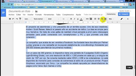 Cómo hacer un documento online en Google Docs YouTube