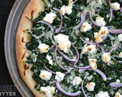 Easy White Spinach Pizza Recipe