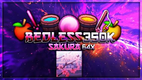 Sakura 64x Pack By Yuruze BedlessNoob 350k Pack For MCPE PvP YouTube