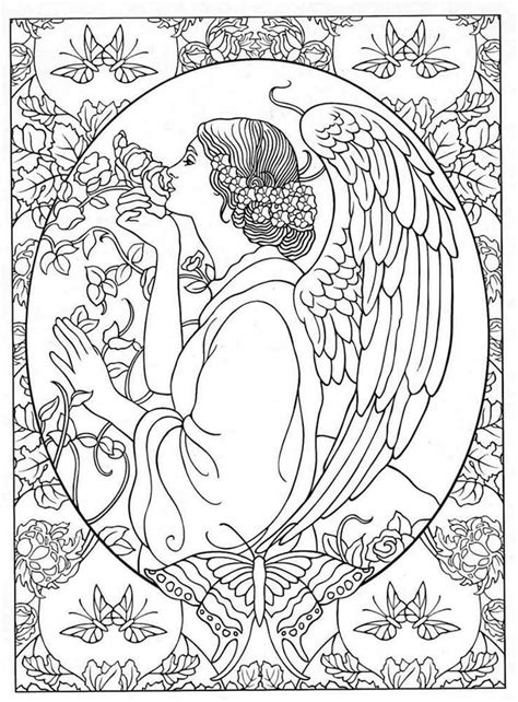 61 Best Angels Coloring Pages For Adults Images On Pinterest Coloring Books Coloring Pages