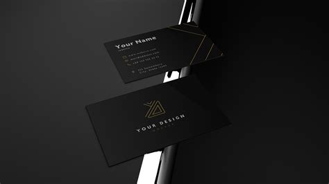 10 Free black business card mockups :: Behance