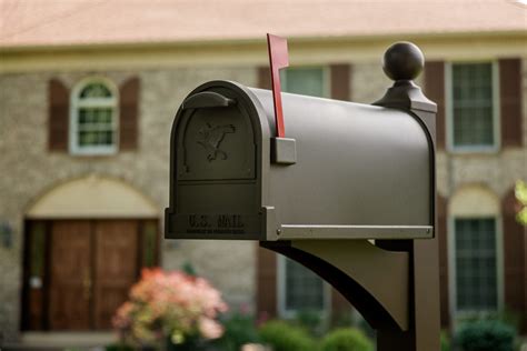 Arlington Post Mount Mailbox Textured Bronze Architectural Mailboxes