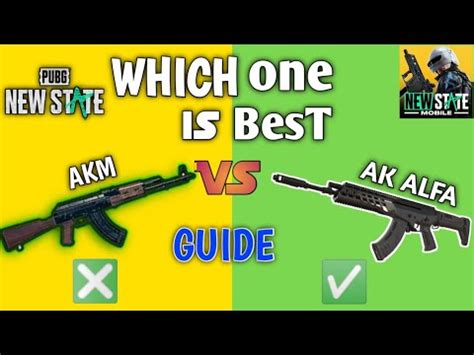 AKM VS AK ALFA WHICH ONE IS BEST DAMAGE GAN PUBG NEW STATE MOBILE 🔥 ...