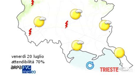 Meteo Trieste le previsioni per venerdì 20 luglio 2018