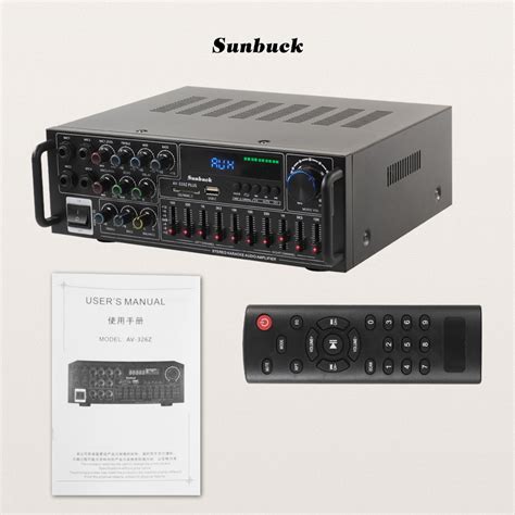 Sunbuck Audio Amplifier Bluetooth Eq Karaoke Fm 2000w Av 326z Plus