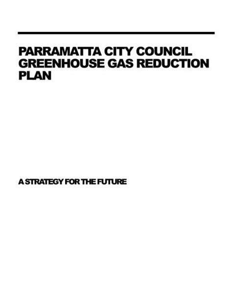 Greenhouse Gas Reduction Strategy Parramatta City Council