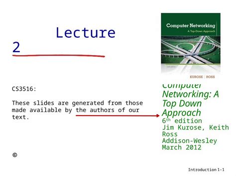 PPTX Introduction 1 1 Lecture 2 Computer Networking A Top Down