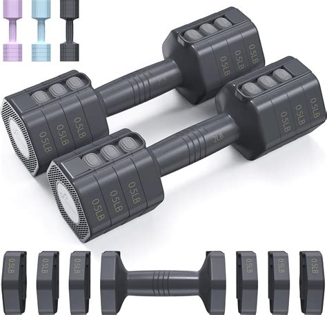 Sportneer Adjustable Dumbbells Hand Weights Set Pair Lb