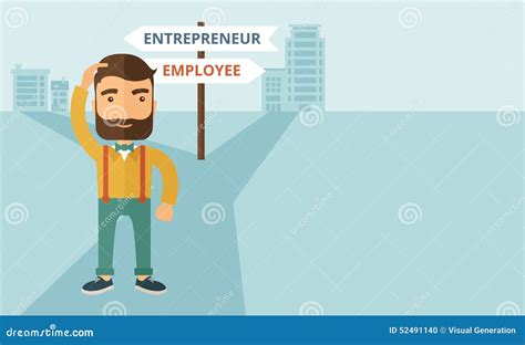Employee To Entrepreneur Vector Illustration 52491140