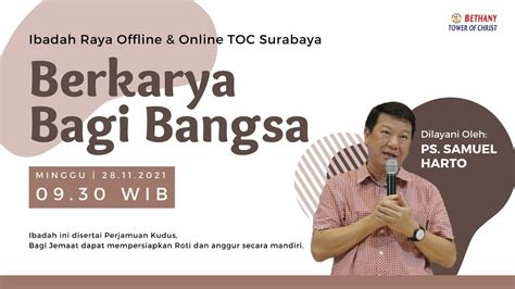 Live Streaming Ibadah Raya Gbi Bethany Toc November Ps Samuel