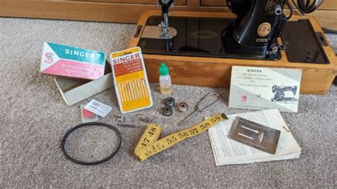 Vintage Antique Singer Sewing Machine 99k Electric 1960 With Accessories £125 00 Picclick Uk