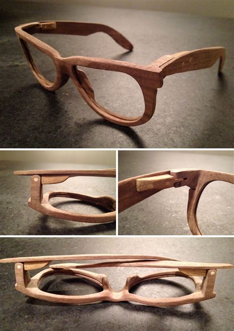 Glasses Shaped Out Of A Solid Piece Of Nut Wood Wooden Glasses