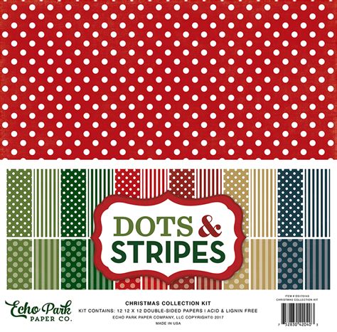 Echo Park Dots And Stripes 12x12 Christmas Collection Kit