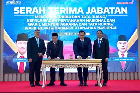 Sertijab Menteri Dan Wakil Menteri Atrbpn Nusron Wahid Siap