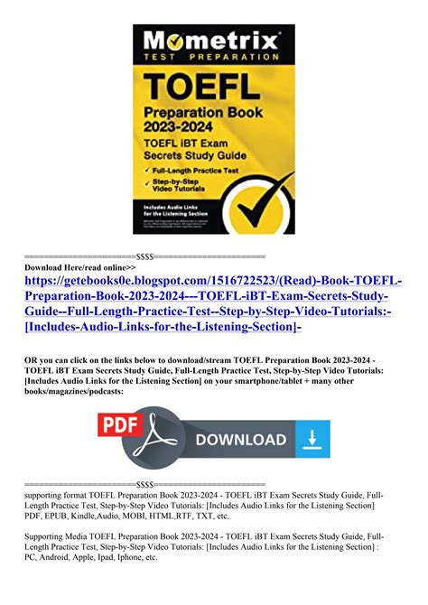 (Read) Book TOEFL Preparation Book 2023-2024 - TOEFL iBT Exam Secrets ...