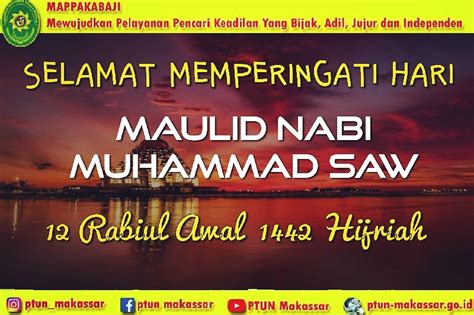 Selamat Memperingati Hari Maulid Nabi Muhammad Saw 12 Rabiul Awal 1442