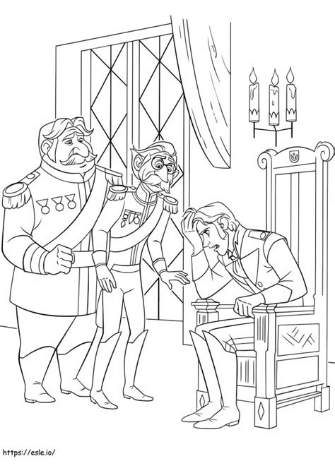 Printable Prince Hans Coloring Page