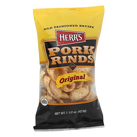 Herrs Pork Rinds Plain Chips Crisps Pretzels Foodtown