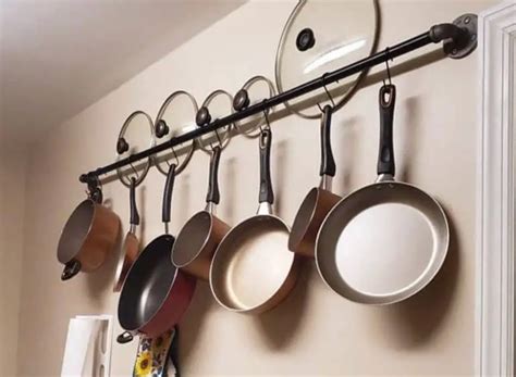 25 DIY Hanging Pot Rack Ideas That Prevent Kitchen Clutter