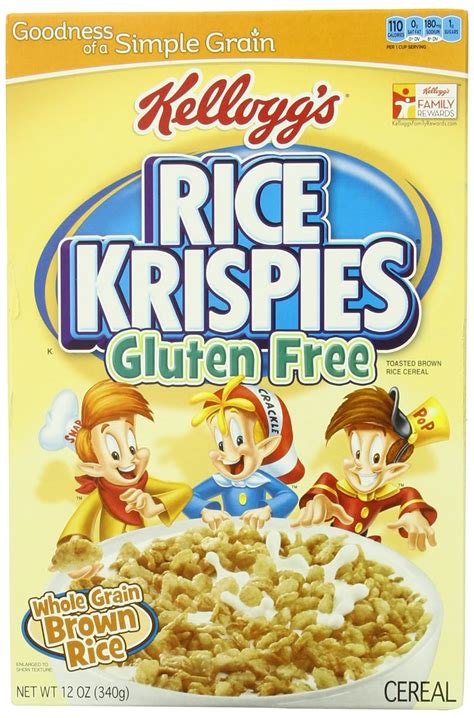 Kellogg S Rice Krispies Gluten Free Cereal Whole Grain Brown Rice 12 Ounce Boxes